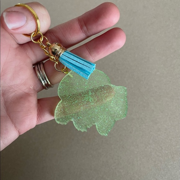 Handmade Pokémon- Bulbasaur Keychain - Picture 2 of 6